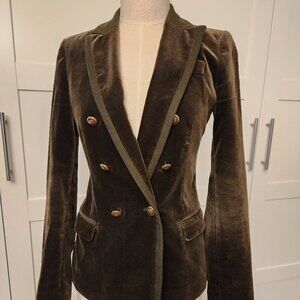 Massimo Dutti Brown Velvet Blazer